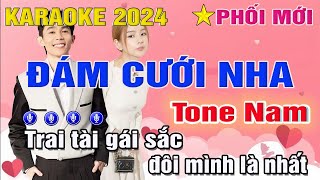 Đám Cưới Nha Karaoke Thấp Dễ Hát  Tone Nam  Trung Hiếu Karaoke [upl. by Casilda]