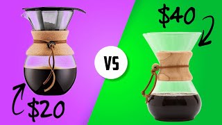 Chemex vs Bodum  Pour Over Coffee Makers Compared [upl. by Vala]