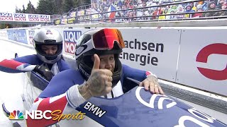 Kaillie Humphries wins first twowoman bobsled World Cup race of season  NBC Sports [upl. by Anelet]