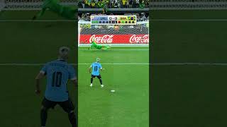 FULL Penalty Shootout in Uruguay vs Brazil 🤯 soccer copa uruguay [upl. by Horn]