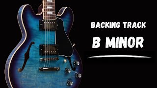 Slow Groove Guitar Backing Track Jam in B Minor  95 bpm [upl. by Nerrak]