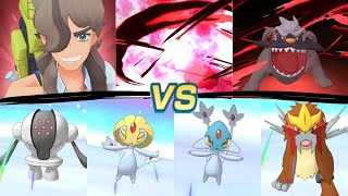 Improved Arven amp Mabosstiff solos vs Registeel Uxie Azelf and Entei LA VH Pokemon Masters EX [upl. by Selassie]