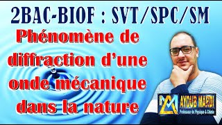 2BACPhénomène de diffraction d’une onde mécanique dans la nature avec prof mardi ayoub [upl. by Silera280]