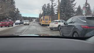 Driving to Bowness Park in Calgary calgary alberta canada winter [upl. by Niar812]