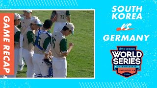 Game Highlights Germany vs South Korea  Intermediate 5070 Baseball World Series [upl. by Imre]