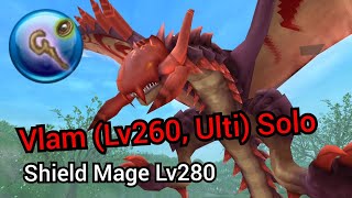 Shield Mage Flame Dragon Vlam Ulti Lv260 Solo  Toram Online [upl. by Jenne]