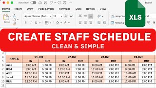 How To Create Employee Schedule In 5 Minutes In Excel [upl. by Kokoruda130]