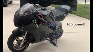 49cc MOTOTEC 2 STROKE TOP SPEED AND REVIEW [upl. by Enobe]