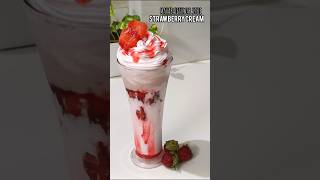 STRAWBERRY CREAM MAHABALESHWAR STYLE strawberry icecream dessert strawberries shorts [upl. by Elstan]