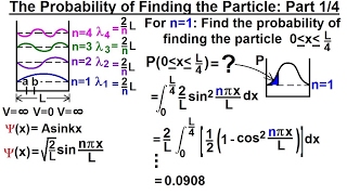 Physics  Ch 66 Ch 4 Quantum Mechanics Schrodinger Eqn 21 of 72 Prob of Finding Particle 1 [upl. by Wellesley]