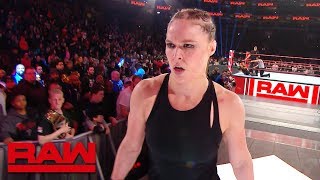 Ronda Rousey continues to brutalize Becky Lynch after Raw Exclusive March 4 2019 [upl. by Terraj968]