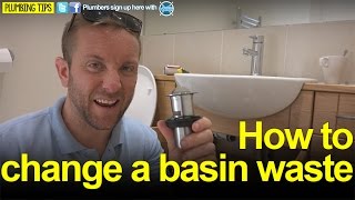 HOW TO CHANGE A BASIN WASTE  Plumbing Tips  Basics [upl. by Kcinom]