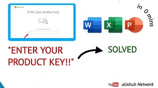 HOW TO SOLVE quotENTER YOUR PRODUCT KEY quot MS OFFICE SOLVED  Microsoft office activation [upl. by Tisha]