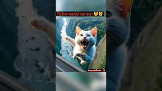 Cats accident 😹🐊 Cartoon story ytshorts kitten cutecat aicat [upl. by Melleta]