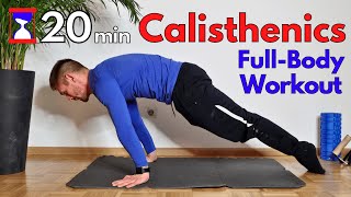 20 Min Calisthenics Workout  No Equipment  All Levels [upl. by Aicad50]