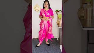 Dhoti style saree draping  How to drape Dhoti style saree shorts ytshorts dhotistylesareedraping [upl. by Koser]