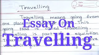 Write An Essay On Travelling In English ll edurakib [upl. by Tansy]