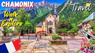 Chamonix 🇫🇷 🌞 Most Beautiful Places in France 🌷 Breathtaking Mont Blanc Massif 🌻 Walking Tour [upl. by Asial408]