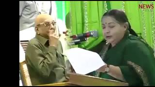 File video of J Jayalalithaa recounting OPSs long political history and praising his patience [upl. by Retha168]