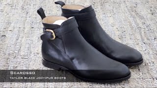 Scarosso Taylor Black Men’s Jodhpur Boots Review and Onfoot Video [upl. by Meneau]