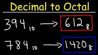 Decimal to Octal Conversion [upl. by Nyleahs]