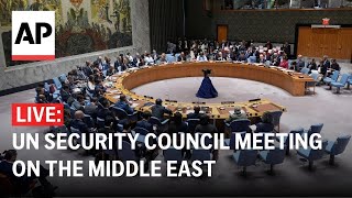 LIVE UN Security Council meeting on the Middle East [upl. by Adnirual]