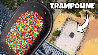 20000 JELLY BEANS Vs TRAMPOLINE from 45m [upl. by Gerk977]