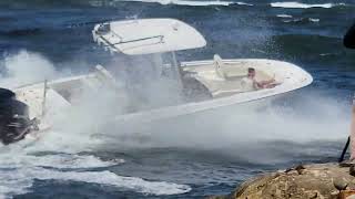 BOSTON WHALER 270 Dauntless On The Boca Raton Inlet [upl. by Leinahtam940]