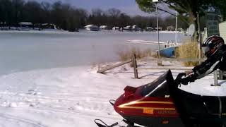 Snowmobile Breaks through ice [upl. by Phelan859]