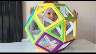 Magnetic Toys Exploring Geometry With Mega Mag By Polydron [upl. by Ameekahs]