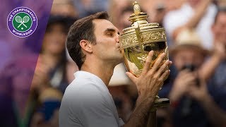 Roger Federer and Marin Cilic receive their Wimbledon 2017 trophies [upl. by Irac692]