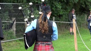 Female Bagpiper Highland Games Birnam Perthshire Scotland [upl. by Nissy]