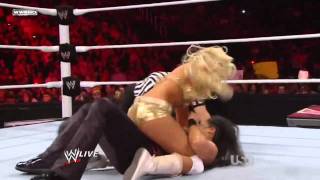 WWE Raw 10102011 Kelly Kelly amp Eve vs Rosa Mendes amp Tamina [upl. by Azile]