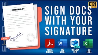 How to Create and Use Electronic Signatures in PDF Word Excel and Outlook [upl. by Lanza]