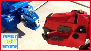 Dinotrux Toys TyRux BIG RACE 다이노트럭스 TonTon RACING Thomas amp Friends Moana Maui  Toy Cars for Kids [upl. by Nnanaej]