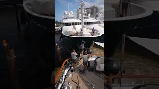 That was close 👀 ⚠️ YachtUnbridled yachtieworld luxuryyacht flibs2024 [upl. by Bessie]