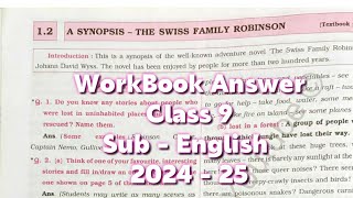 12 A Synopsis  The Swiss Family Robinson Class 9 English Workbook Navneet digest Answer SSC Board [upl. by Anaitak919]