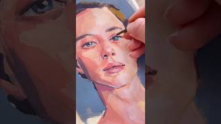 Gouache portrait shorts drawing painting art [upl. by Jowett]