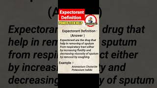 Expectorant Definition with example [upl. by Gates]