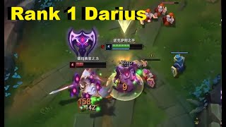 Rank 1 Darius  Darius Absolutely Dominates Garen in Top Lane [upl. by Yekcin]