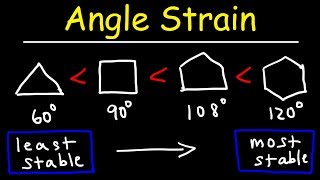 Stability of Cycloalkanes  Angle Strain [upl. by Beore337]