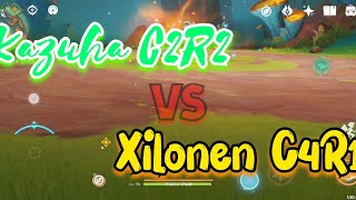 XILONEN C4R1 VS KAZUHA C2R2 tests with Cryo dps [upl. by Formica]