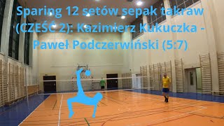 Sparing 12 setów sepak takraw CZEŚĆ 2 Kazimierz Kukuczka  Paweł Podczerwiński 57 [upl. by Sukhum]