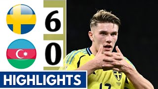 🟡Sweden vs Azerbaijan 60 Extended HIGHLIGHTS  UEFA Nations League [upl. by Irvin]