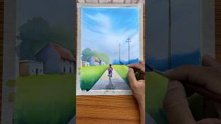 Perspective painting  how to draw perspective painting ￼art drawing themohiart shorts [upl. by Dohsar150]