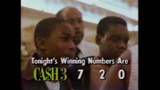 WTVJ4 NBC Lottery Numbers December 3 1989 [upl. by Drofub882]