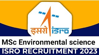 Job in Environmental science vacancies in ISRO Envirocademy [upl. by Nobell]