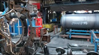 Water Heater Tank Making  Setting the machine for bigger tanks [upl. by Brenan724]