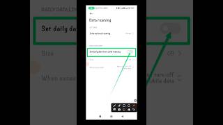 How to turn on data roaming  set daily data limit while roaming  data roaming on kaise kryshorts [upl. by Rodrigo974]