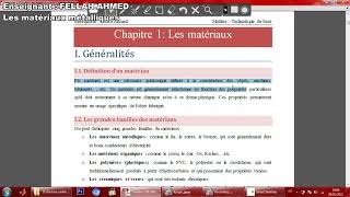 Les matériaux métalliques chapitre 1  les matériaux [upl. by Octave]